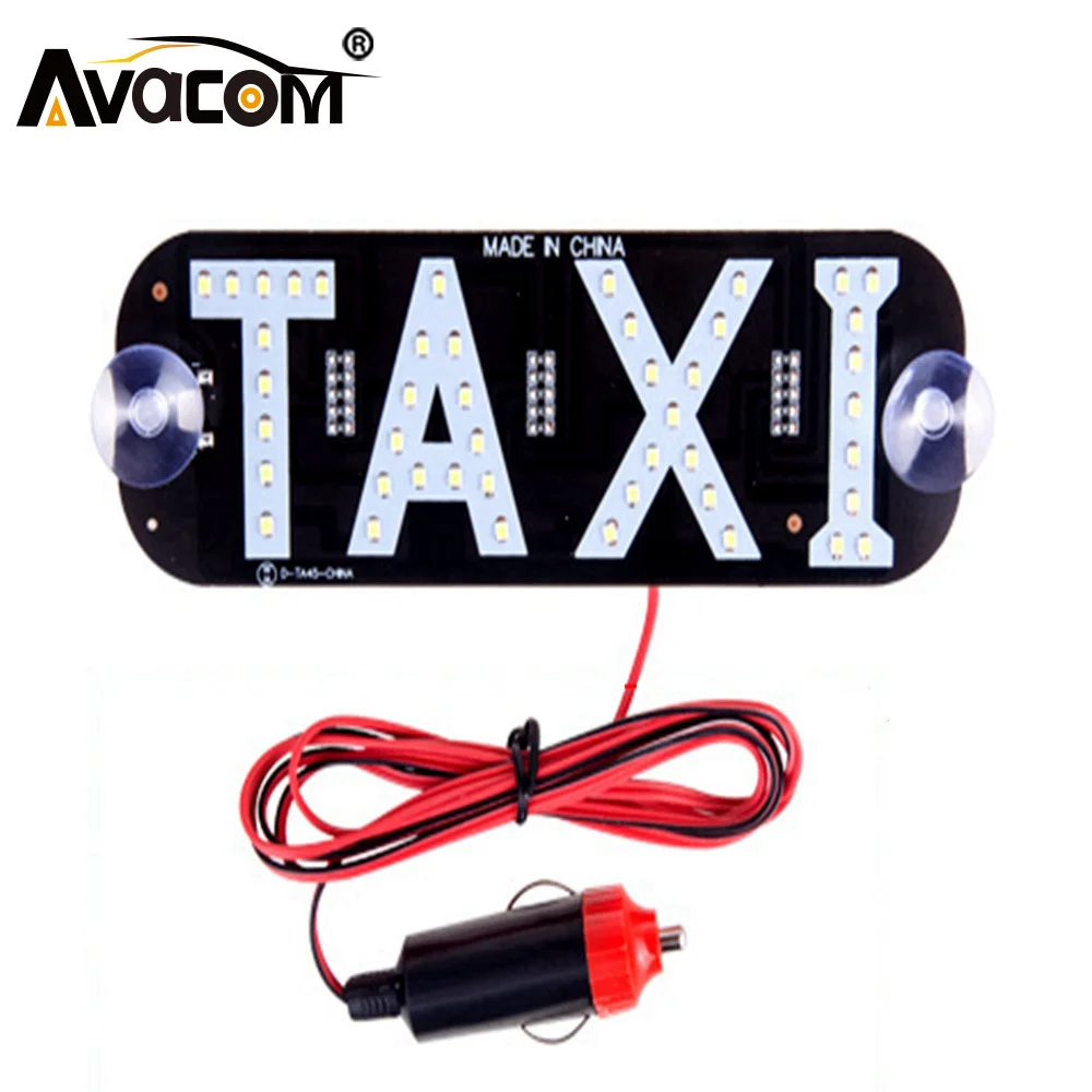 

Avacom 1Pcs LED Taxi Top Indicator Light Cab Signal Lamp 12V Automobiles Windscreen Windshield Sign Lamp For Toyota/Volvo/Ford