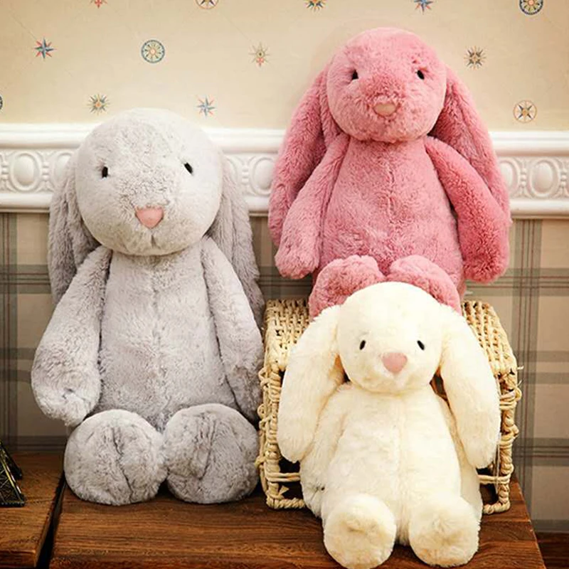 

Long Rabbit Ears Stuffed Plush Toy For Children Rabbits Cute Bunny Plush Toys Baby Gifts Dolls Sleeping With Kids Christmas Gift