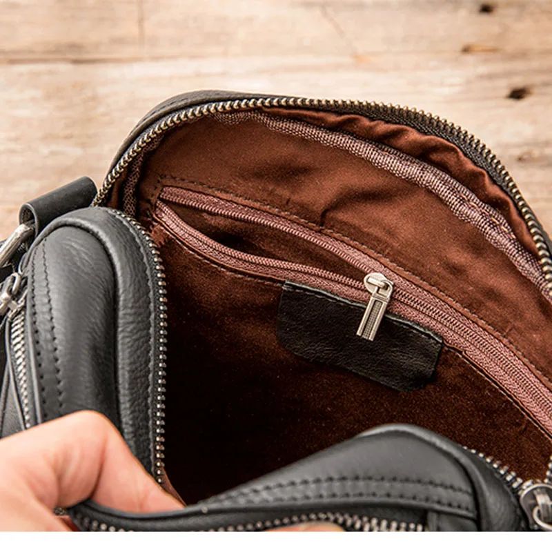 AETOO New leather shoulder bag difference bag male casual retro men's first layer cowhide soft leather diagonal small bag tide