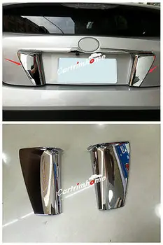 

ABS Chrome Rear License Plate Cover Decorative Trim 2pcs For Toyota Prius 2016