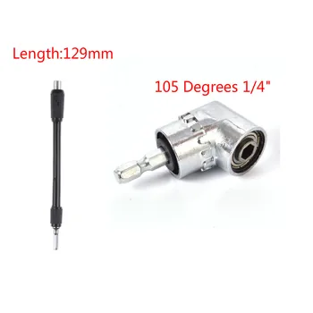 

1pc 1/4 Hex Shank Screwdriver 105 Degree Magnetic Bit Angle Extension Screw Driver Holder Adaptor