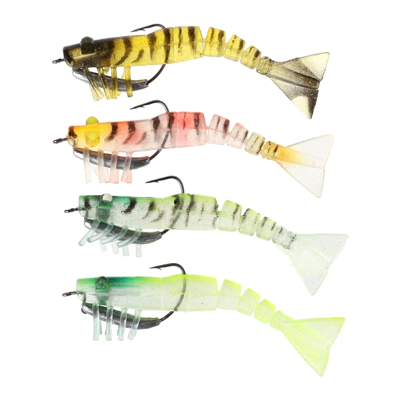 

Fishing Bait Artificial Soft Shrimp Lure Crank Hook 10cm13g High Simulation Jigs