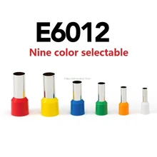 

E6012 Tube insulating terminals 6MM2 100PCS/Pack Cable Wire Connector Insulating Crimp Terminal Insulated Connector E-6012