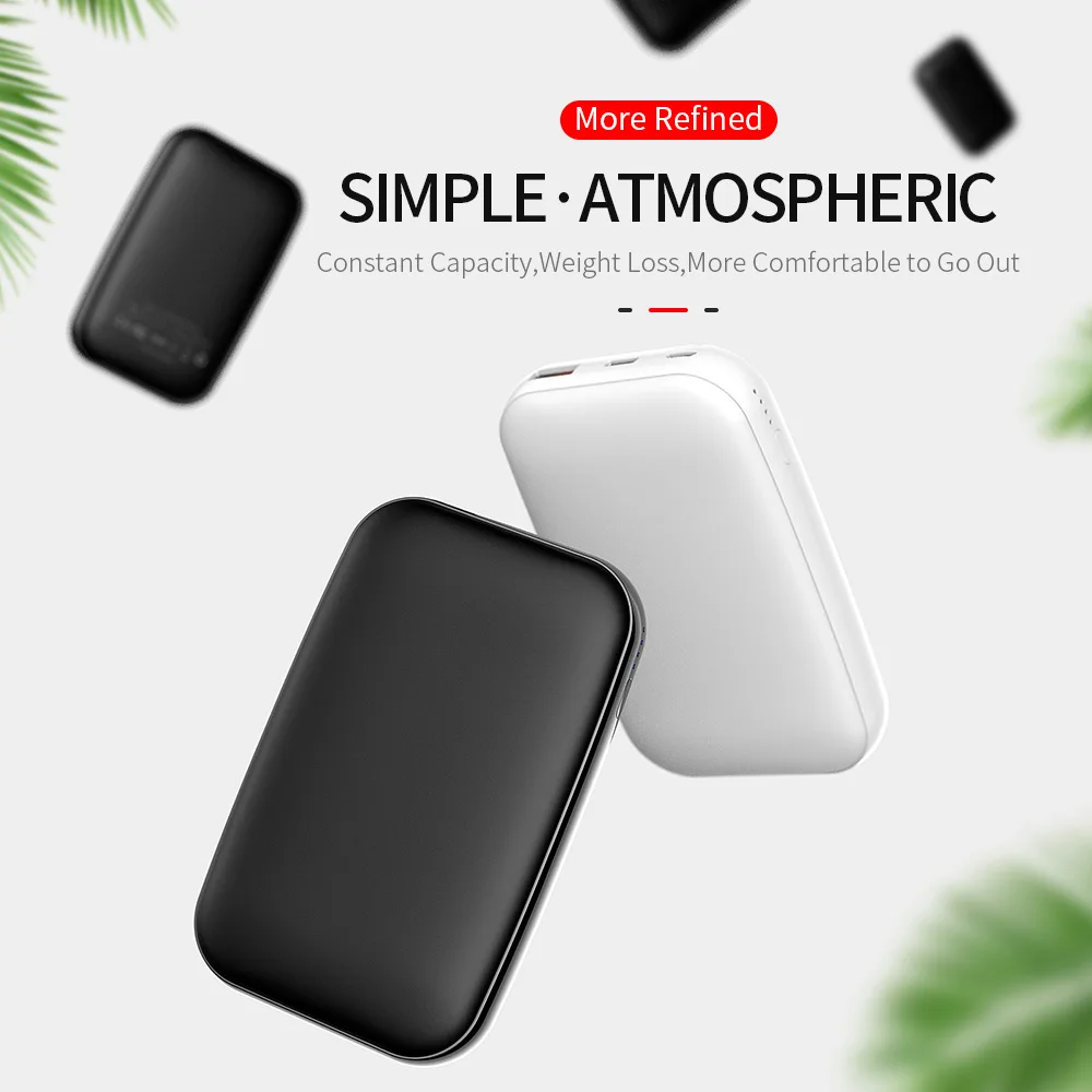  ROCK Typ C PD QC 30 Power Bank 10000mah Mini Externe Batterie USB PD Schnell Aufladen Power Für iph