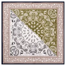 Женский платок, Дамский платок, для девушек, шейный платок, повязка на голову, цветочный узор, Карманный платок, квадратный платок ASU002