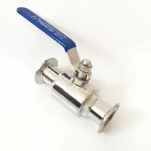 Подходит 38 мм 1-1/" Труба OD x 1,5" Tri Зажим, санитарный запорный клапан SUS 316L из нержавеющей пивоварения дома