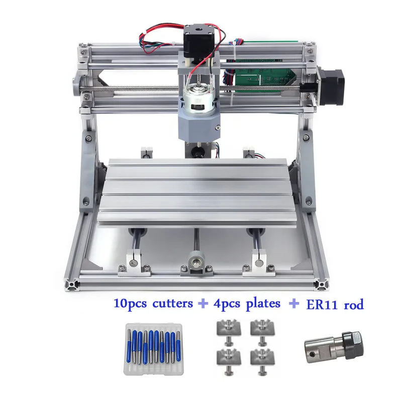 CNC3018 withER11, Diy мини ЧПУ гравировальный станок, лазерная гравировка, Pcb ПВХ фрезерный станок, деревообрабатывающий станок, CNC 3018, лучшие передовые игрушки - Цвет: no laser