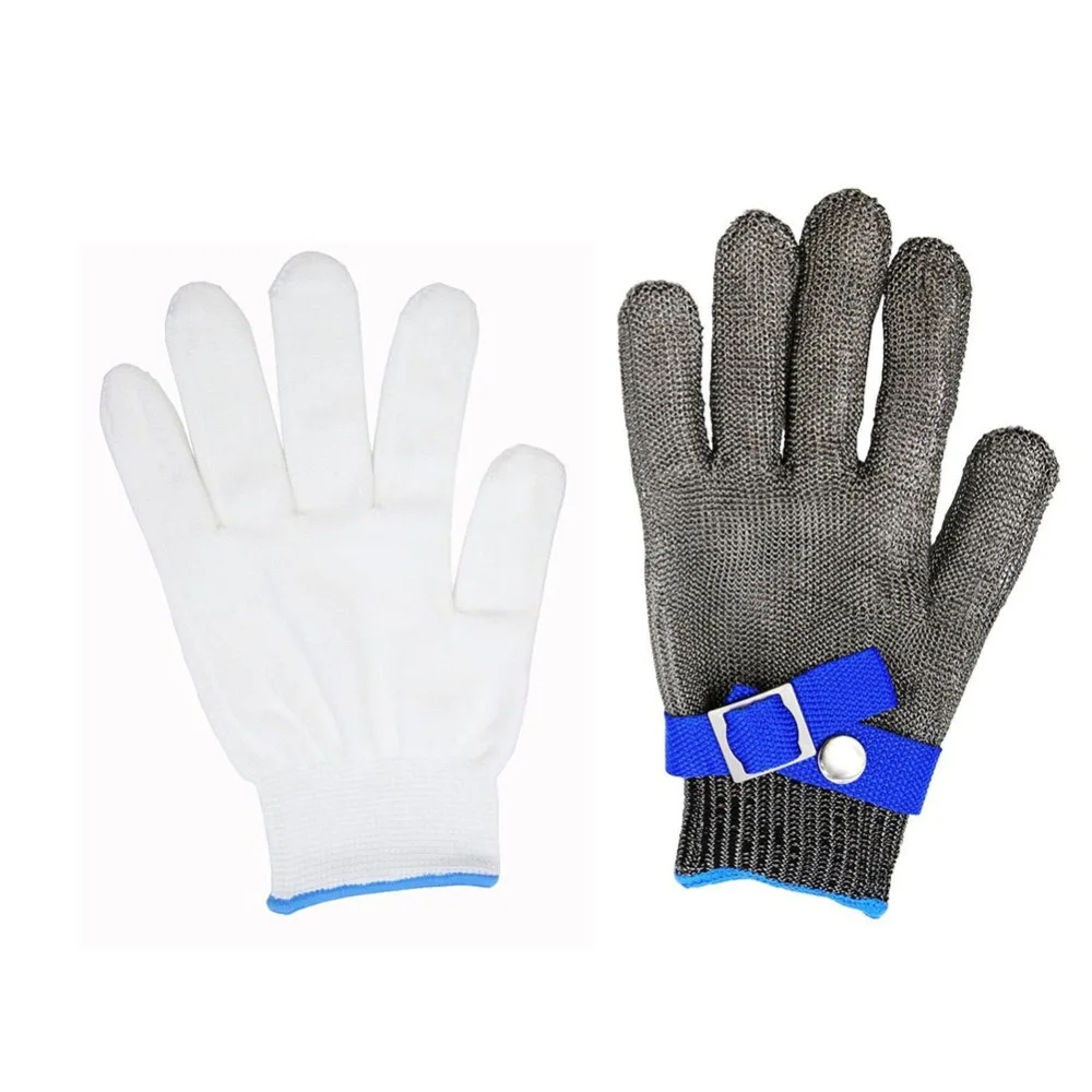 США 1/пара порезостойкие защитные перчатки проволока из нержавеющей стали мясник анти-резки перчатки для альпинизма