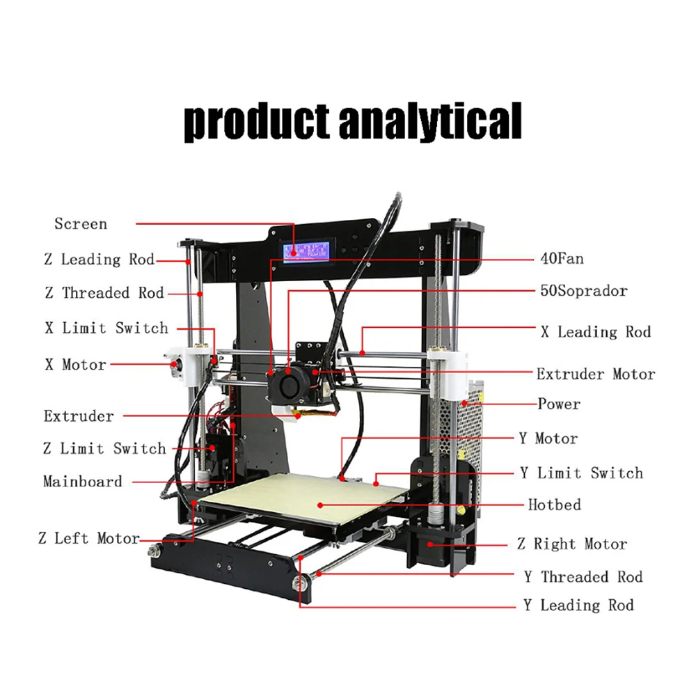 Anet A8 A6 автоматический уровень 3d принтер Высокая точность Reprap prusa i3 DIY комплект