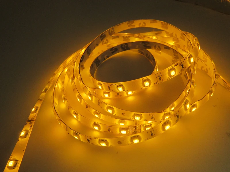 5 м/рулон 12 в 60 светодиодный s/M Желтый светильник лента 3528 SMD белый