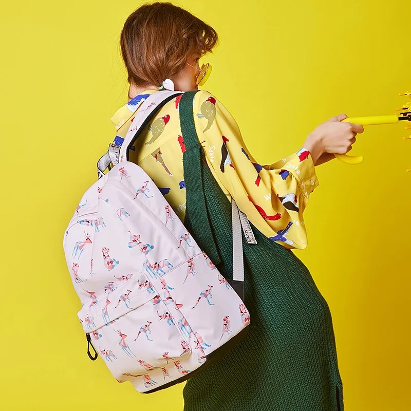 Mochila De mujer impermeable de alta calidad para jóvenes con estampado de animales y perros