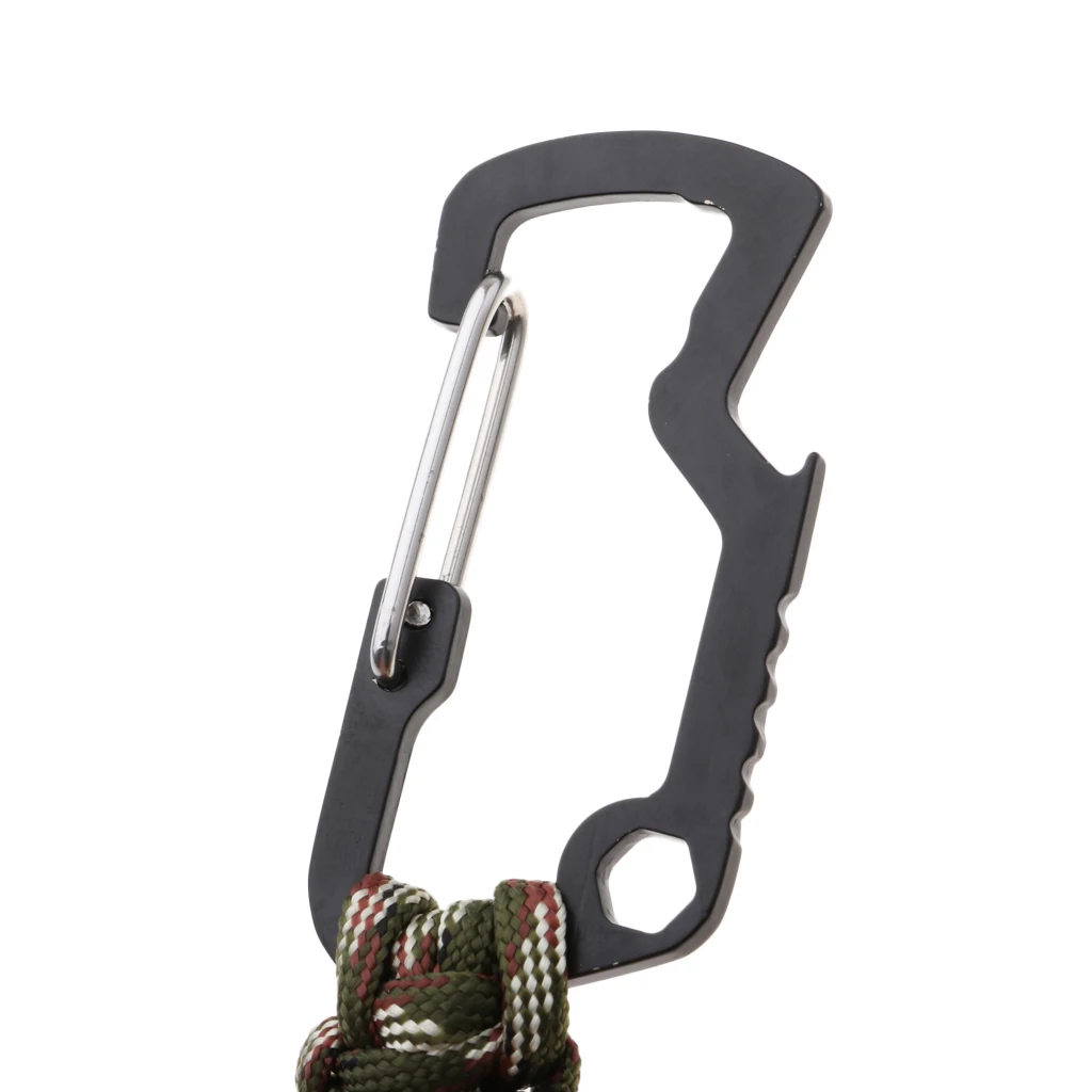  Molle Paracord Keychain Carabiner Hook Braided Lanyard Utility Kit  Molle Key Ring Holder Belt Clip Buckle Carabiner
