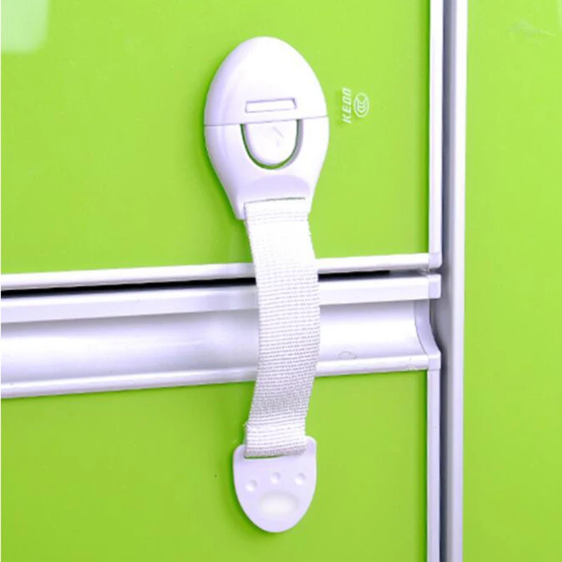 

10pcs/lot Baby Kids Safety Locks Children Protection Lengthen Drawer Door Cabinet Cupboard Strap Plastic Safety Locks