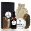 SPEQUIX Men's Beard Grooming Kit Included Massage Beard Oil, Mustache Balm,Beard Brush,Comb  Sharp Scissors 5PCS/Set 1