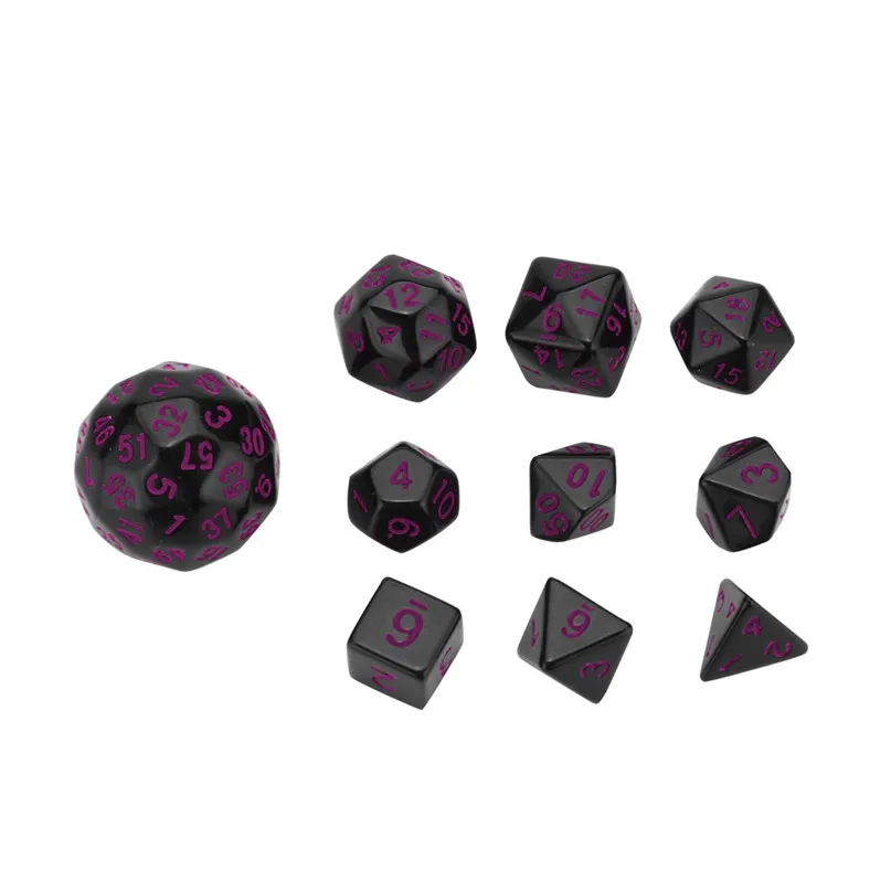 10 шт. 60 сторонняя многогранные кубики цифровые вечерние для игры D60 мульти