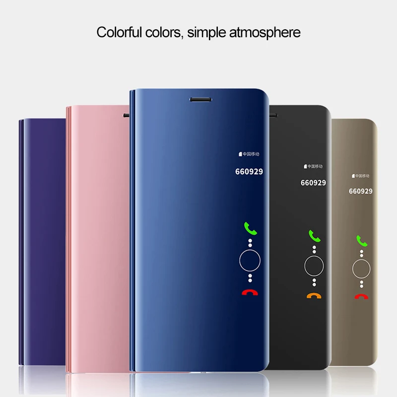 

Smart View Mirror Flip Case For Xiaomi Redmi Note7 5 6 Pro 4 4X 5A S2 5 Plus GO Note4 Global Cover on xiaomiMiA2 Lite 8 SE A1