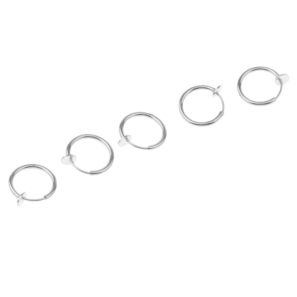 10pcs Fake Clip On Nose Ear Septum Lip Eyebrow Ear Loop No-piercing Ring