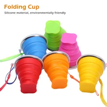 Новое поступление 200 мл Vogue Открытый Силиконовые для путешествий выдвижной складной tumblerful телескопический складной воды