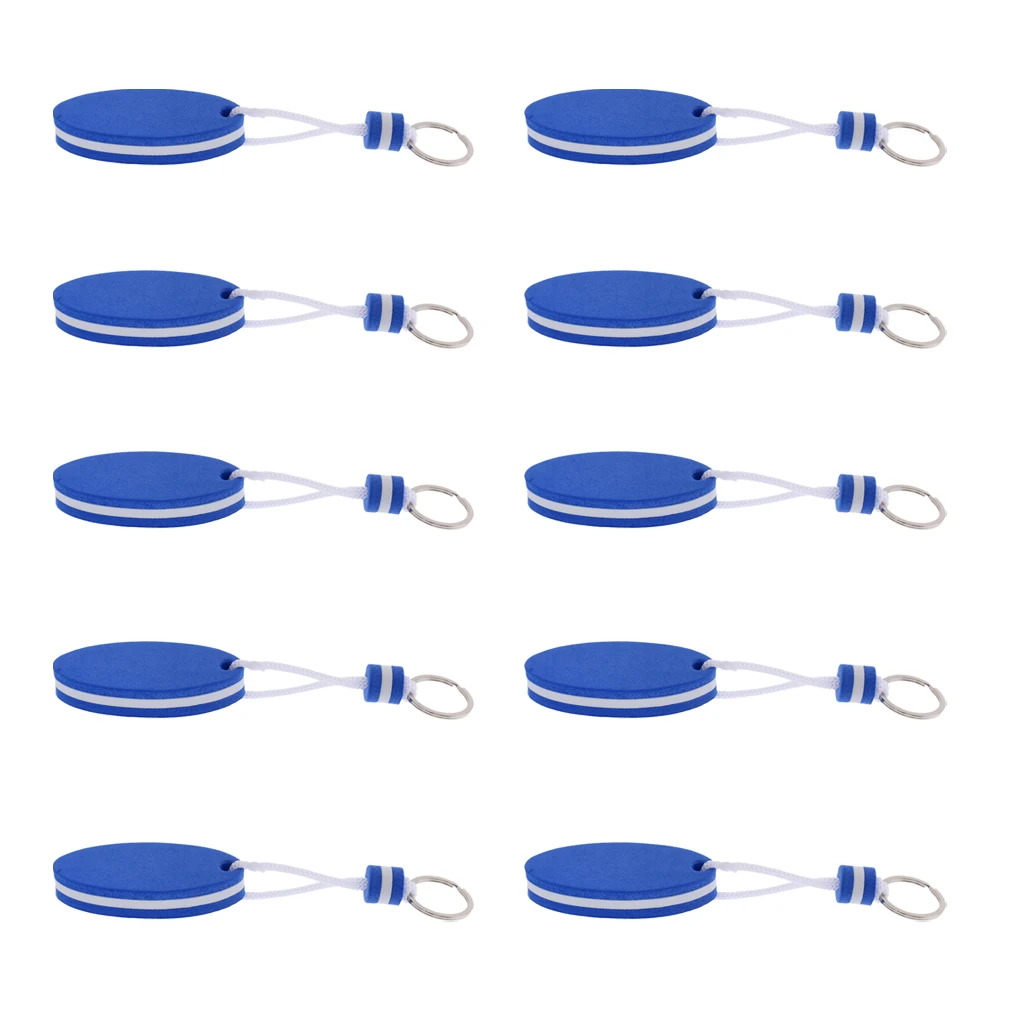 10 Pcs EVA Foam Buoyant Floating Charm Keychain Key Ring Sail Surfboard Sports Fan Key Chains Floating Key Ring