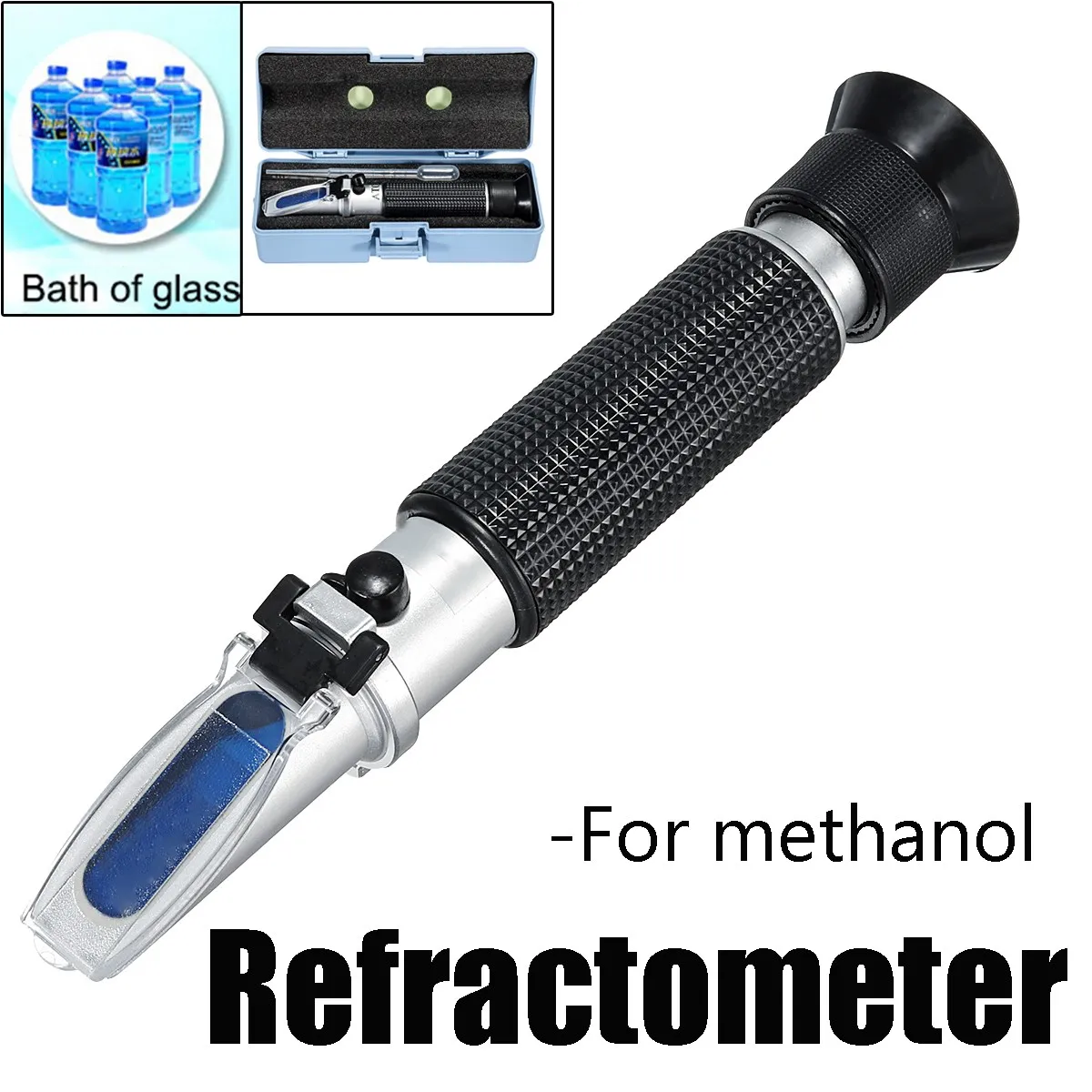 

Portable Methanol Solution Refractometer Antifreeze Tester -50~0 Methanol Freezing Point Meter Freezing Point Instrument Optical