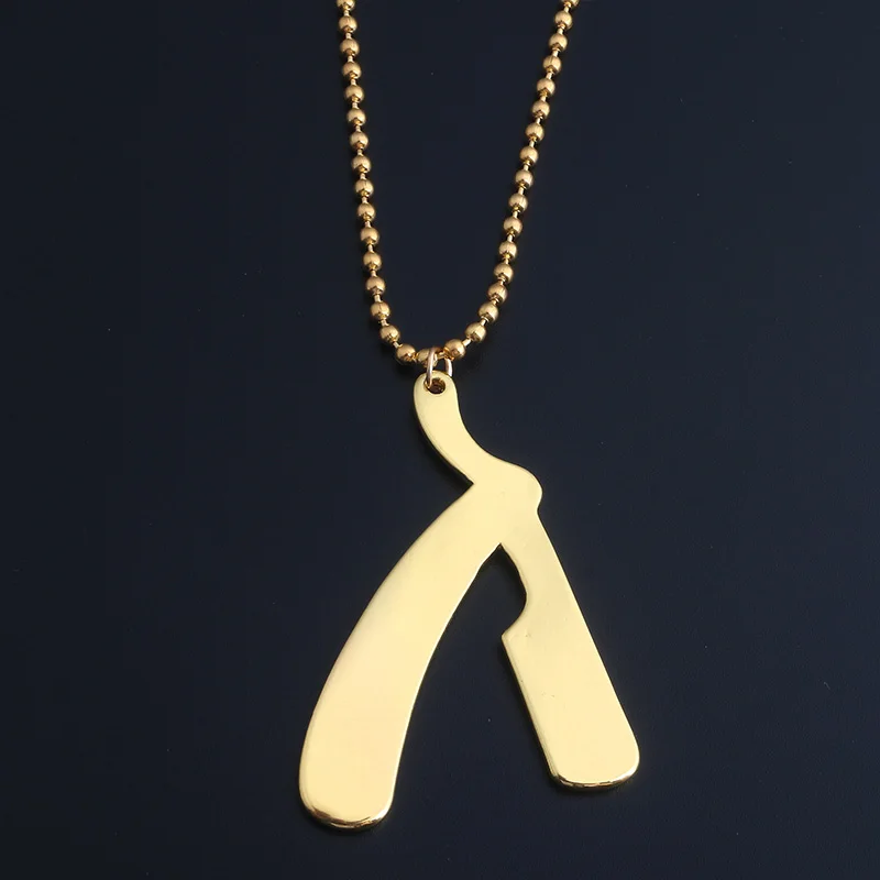 Модные ювелирные изделия Золотой пистолет кулон ожерелье Мужская хип-хоп панк ожерелье поддержка дропшиппинг - Окраска металла: N463