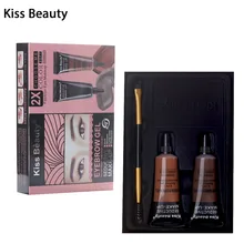 2 шт./компл. тени для век Гель для бровей Макияж Водонепроницаемый бровей с щеткой для бровей подчеркивание глаз инструменты для бровей Косметика pofessial