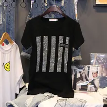 Женская футболка с коротким рукавом, летняя одежда, новинка, модная свободная хлопковая рубашка с принтом, пуловеры C1043