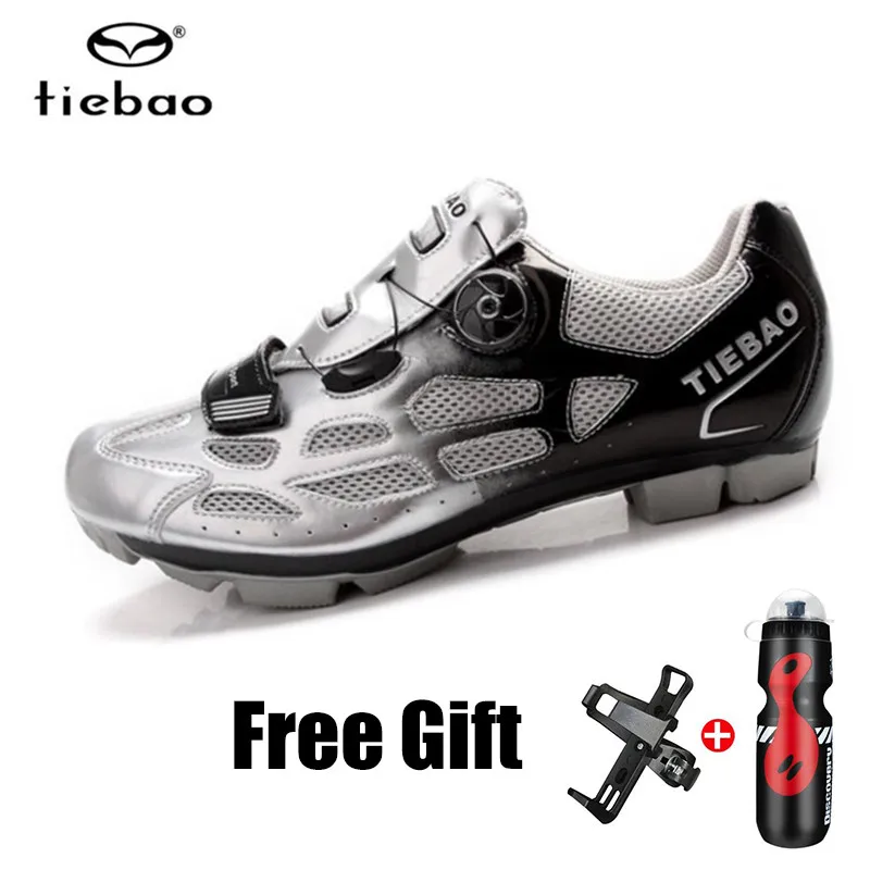 

Tiebao Cycling Shoes add Bicycle water Bottle with Holder Mountain Bike Racing Self-Locking bicycle sport men sneakers women