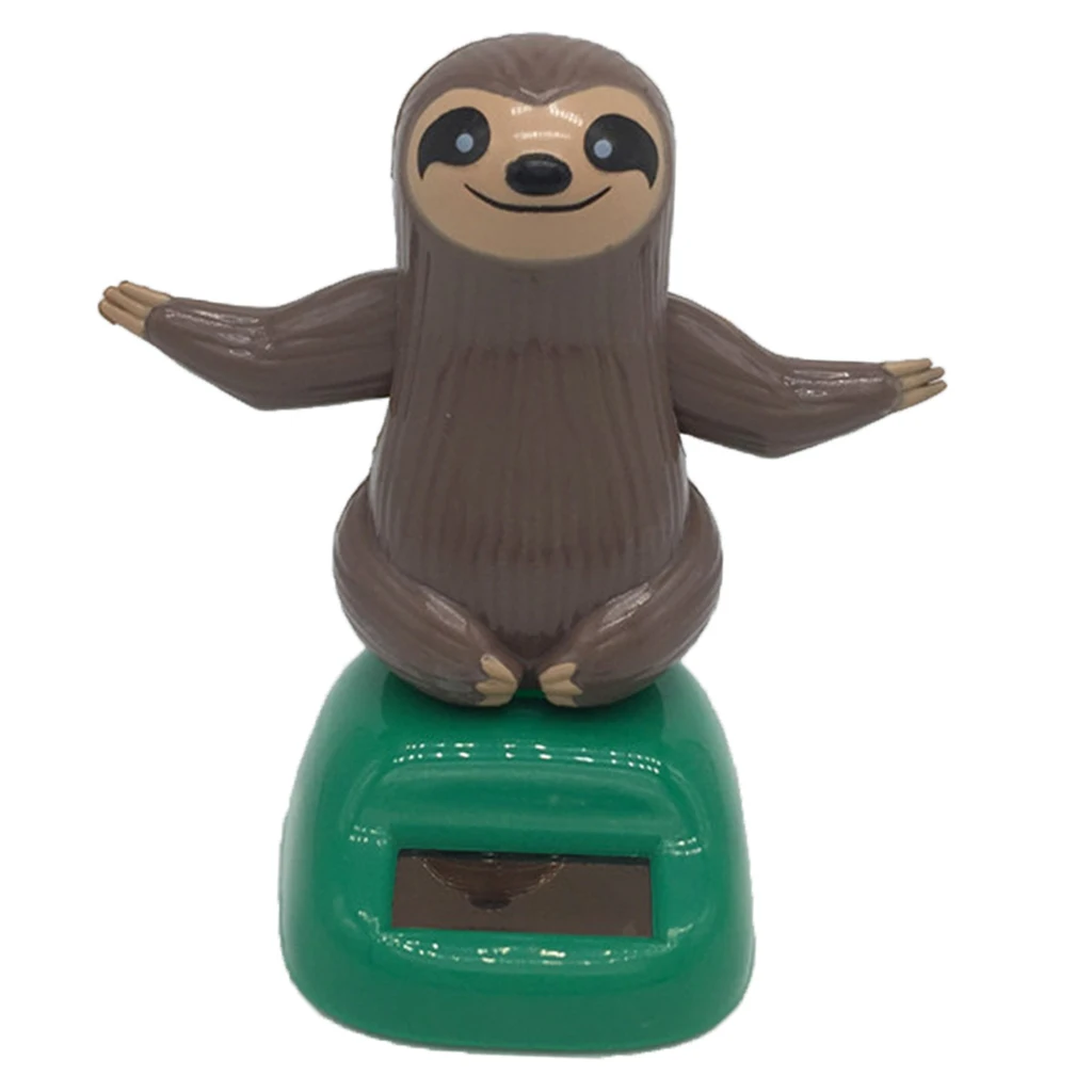 Cute Solar Powered Bobbling Toy Shaking Hand Sloth Home/Office/Car Desk Ornament Kids Children Birthday Gift