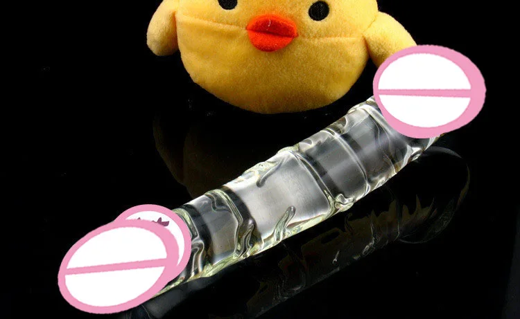 Biggest Double glass dildo crystal fake penis dick cock Anal sex toys adult product for women men female male masturbation