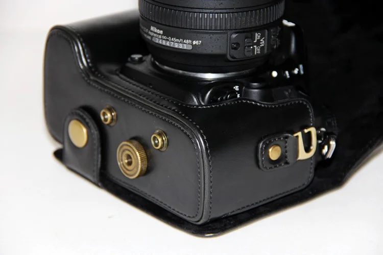 New Retro Vintage PU Leather Camera case For Nikon D3100 D3200 D3300 cover pouch bag Fit 18-55mm 18-105mm Lens