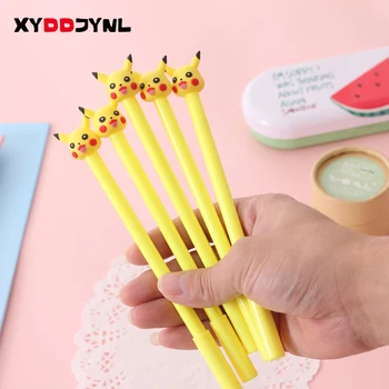 

2 Pc Cute Picacho Neutral Pen Cartoon Yellow Gel Ink Pen Promotional Gift Stationery School & Office Supply Christmas Gift