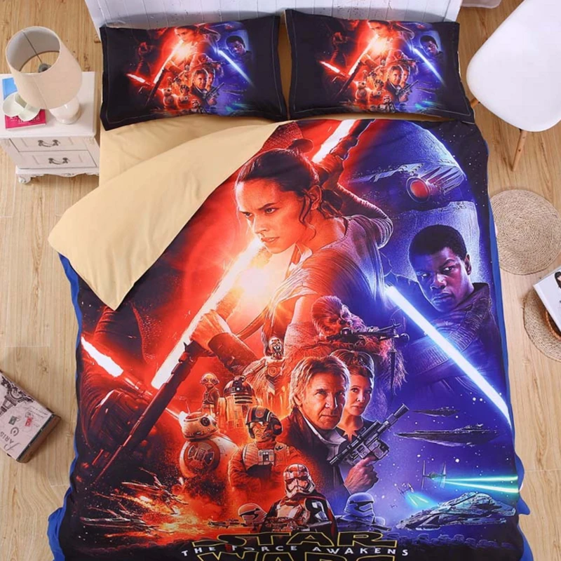 Cartoon Bedding Set Star Wars Duvet Cover Set Soft Quilt Blanket