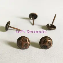 30,000 шт. D11mm* 17 мм Медь с покрытием линии Диван Декоративные Обивочные гвозди, плита Гвозди, обивка Гвозди, Барабаны Гвозди