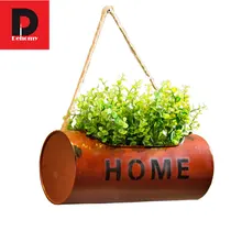 Dehomy Hemp Rope Hanging Flower Pot Creative Pastoral Style Garden Flower Wall Hanging Without Flower Home/Garden/Office Decor