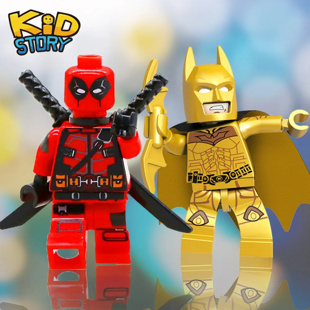 

Legoingly Marvels Super heroes Deadpool Hulk Batman Bricks Building Blocks Figures Compatible with Legoes DIY Gifts toys GK30