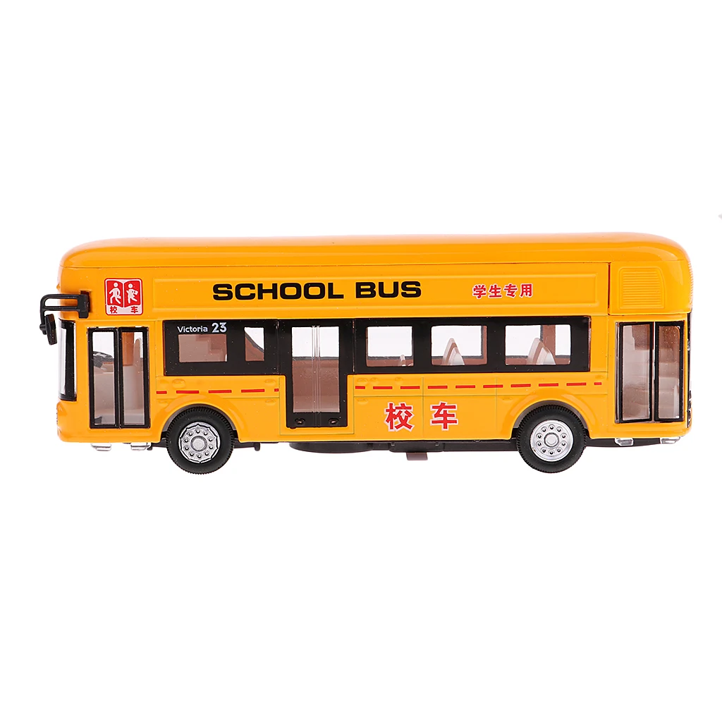 1/50 моделирование сплава Лондонский школьный автобус модель отступить 2 двери со светом Звук 1x
