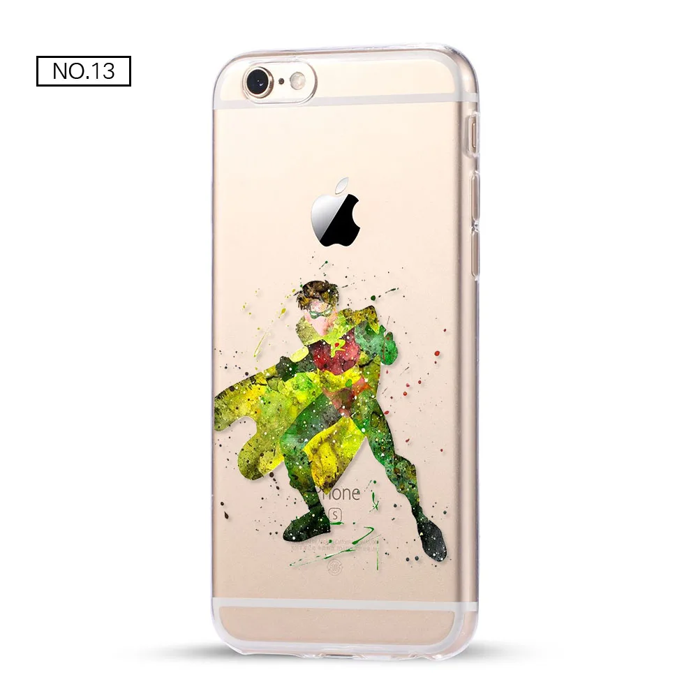 Для fundas iPhone 5S чехол 5C 5S 6 6S 7 Plus герои краски Мягкий Силиконовый ТПУ чехол новое поступление для coque iPhone 6S чехол - Цвет: 13