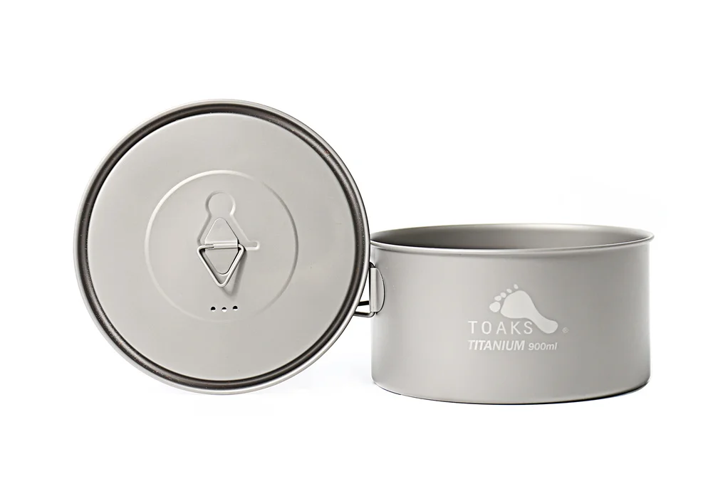 TOAKS POT-900-D130 чистая Титановая посуда для кемпинга наружные горшки, можно использовать как чашки, чаши и сковородки 900 мл 104 г