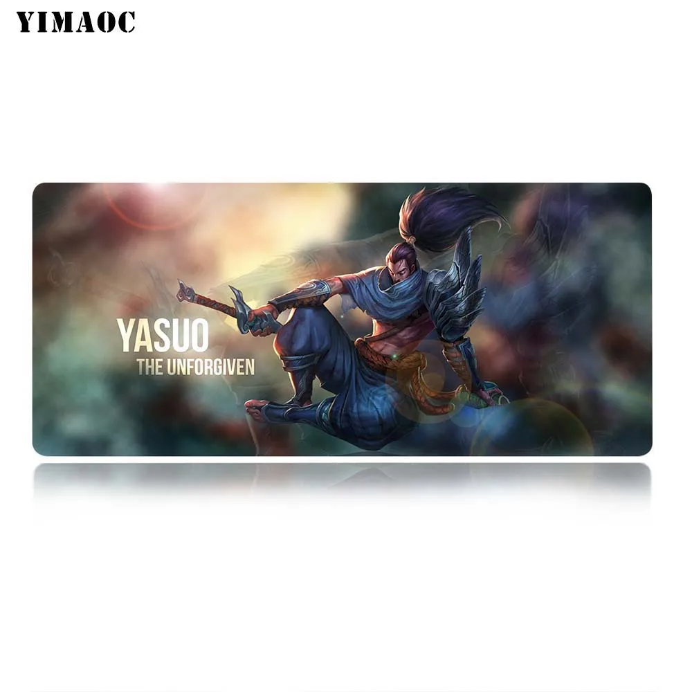 YIMAOC Ясуо Unforgiven Мышь Pad 40x90 см компьютер Мышь pad Anti-скольжения натуральный каучук игровой коврик для мыши - Цвет: MP7 40x90cm