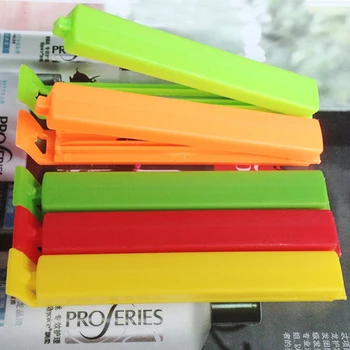 

New 6Pcs 11CM Food Snack Bag Storage Sealing Clips Seal Clamp Plastic Bags Ziplock Clip Home Food Storage Helper
