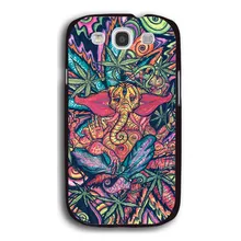 Funny Trippy Elephant Pretty Fashion UV Black Bag Case For Samsung S3