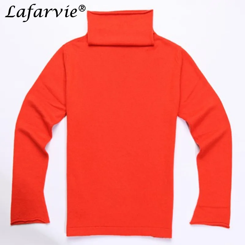 

Lafarvie Winter Turtleneck Cashmere & wool Sweater Female Design Slim Wool Basic Heap Turtleneck Sweater Women Solid Color Basic