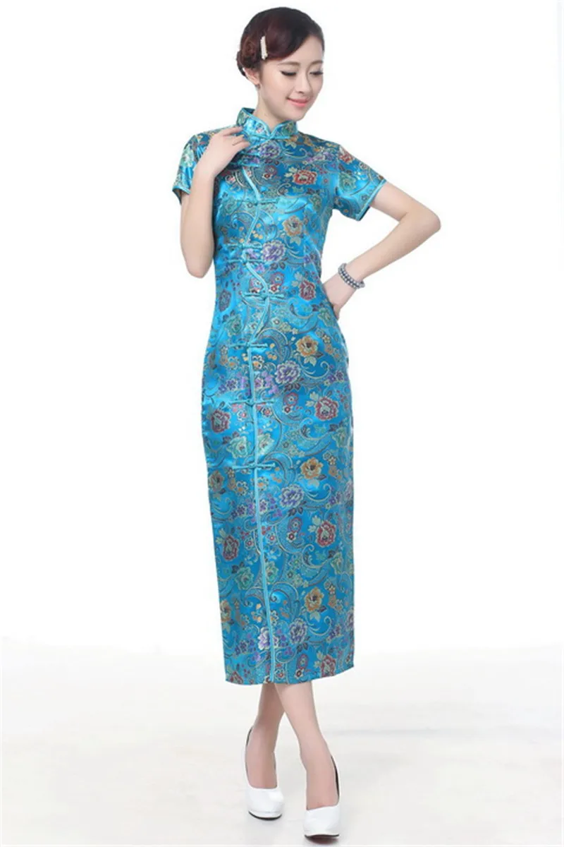 Шанхай история модный Qipao национальный тренд китайское традиционное платье из искусственного шелка долго cheongsam китайский платье Qipao 5