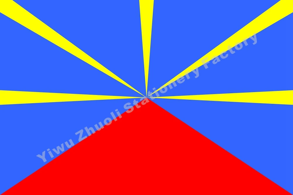 Франция предлагает Реюньон(VAR) флаг 150X90 см(3x5FT) 120 г 100d полиэстер двойной сшитый высокого качества баннер