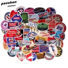 Hot Retro Mixed 55 pcs stickers Home decor on laptop Handbag sticker decal fridge skateboard cut doodle sticker toy stickers