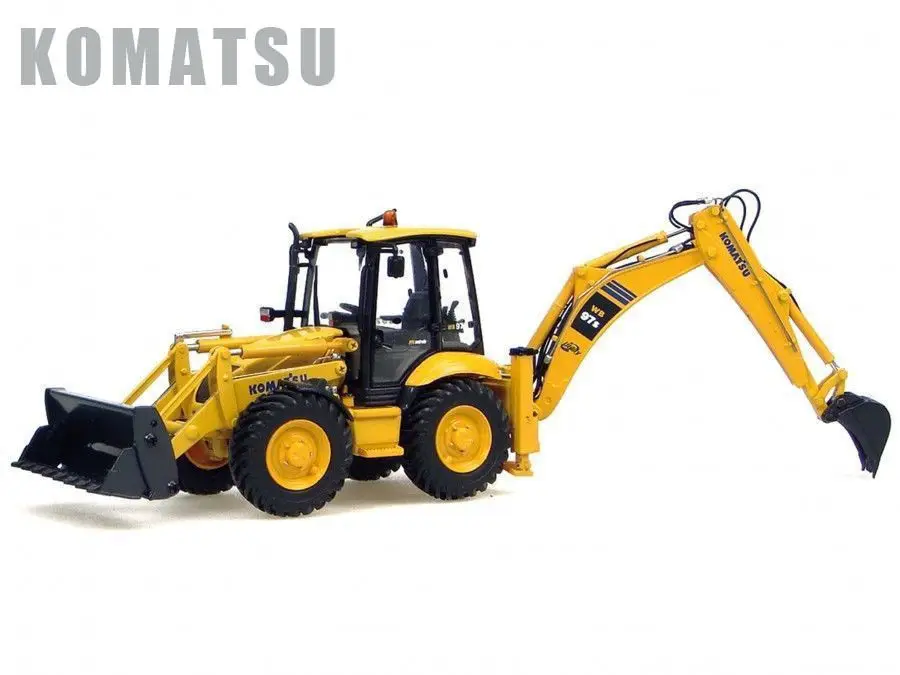 UH8015 UH Универсальный хобби Komatsu WB 97 S строительная машина литая игрушка модель для украшения, подарок UH8107