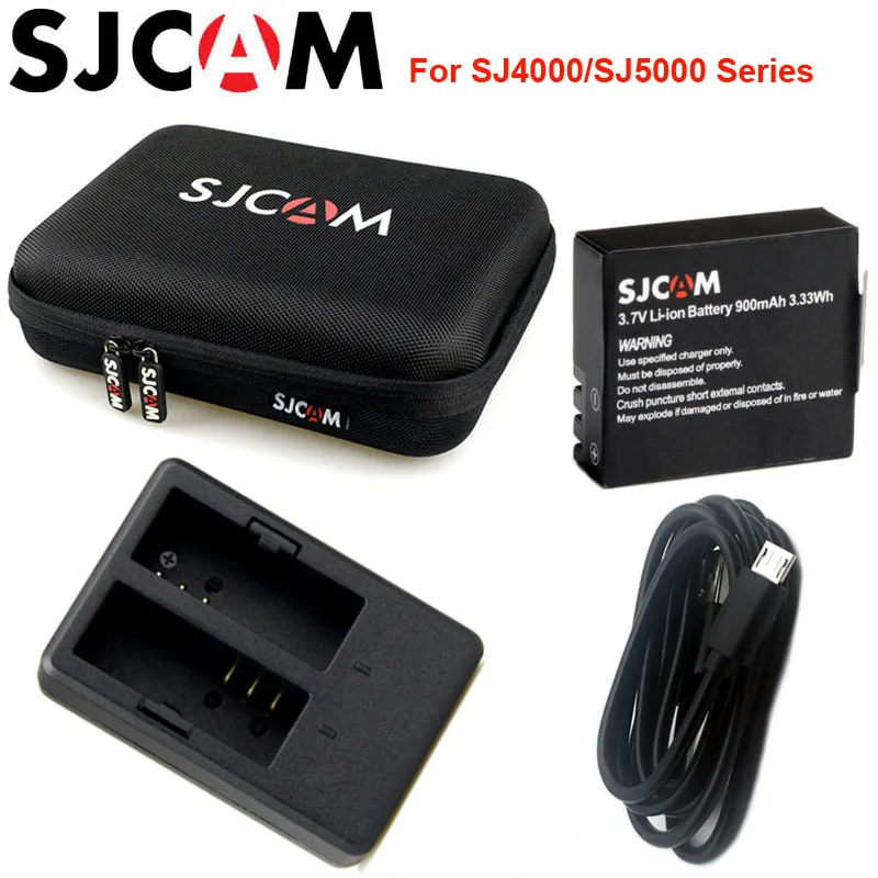Оригинальные аксессуары Sjcam SJ4000 1 шт. двойное зарядное устройство + аккумулятор