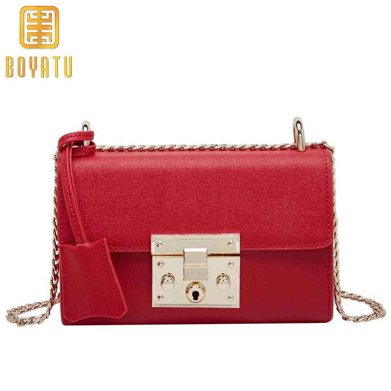 

Shoulder Bag Women Genuine Leather Messenger Bag Mini Flap Crossbody Bags Ladies Small Clutches Female Chain Bag Girls Purse