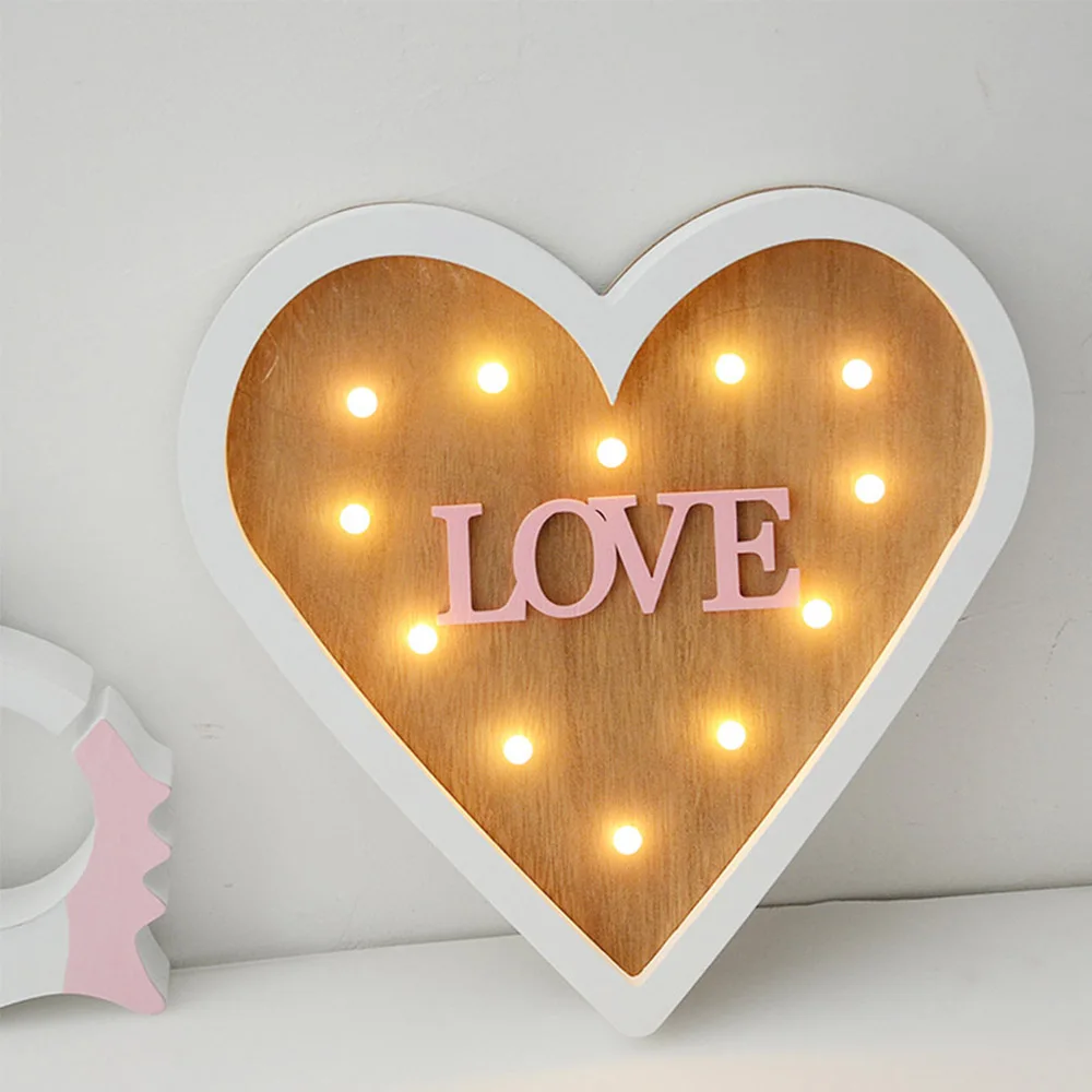 Творческий 3D шатер любовное письмо светодиодные фонари Романтический декоративные Настенные светильники ночник Главная свадьбу День